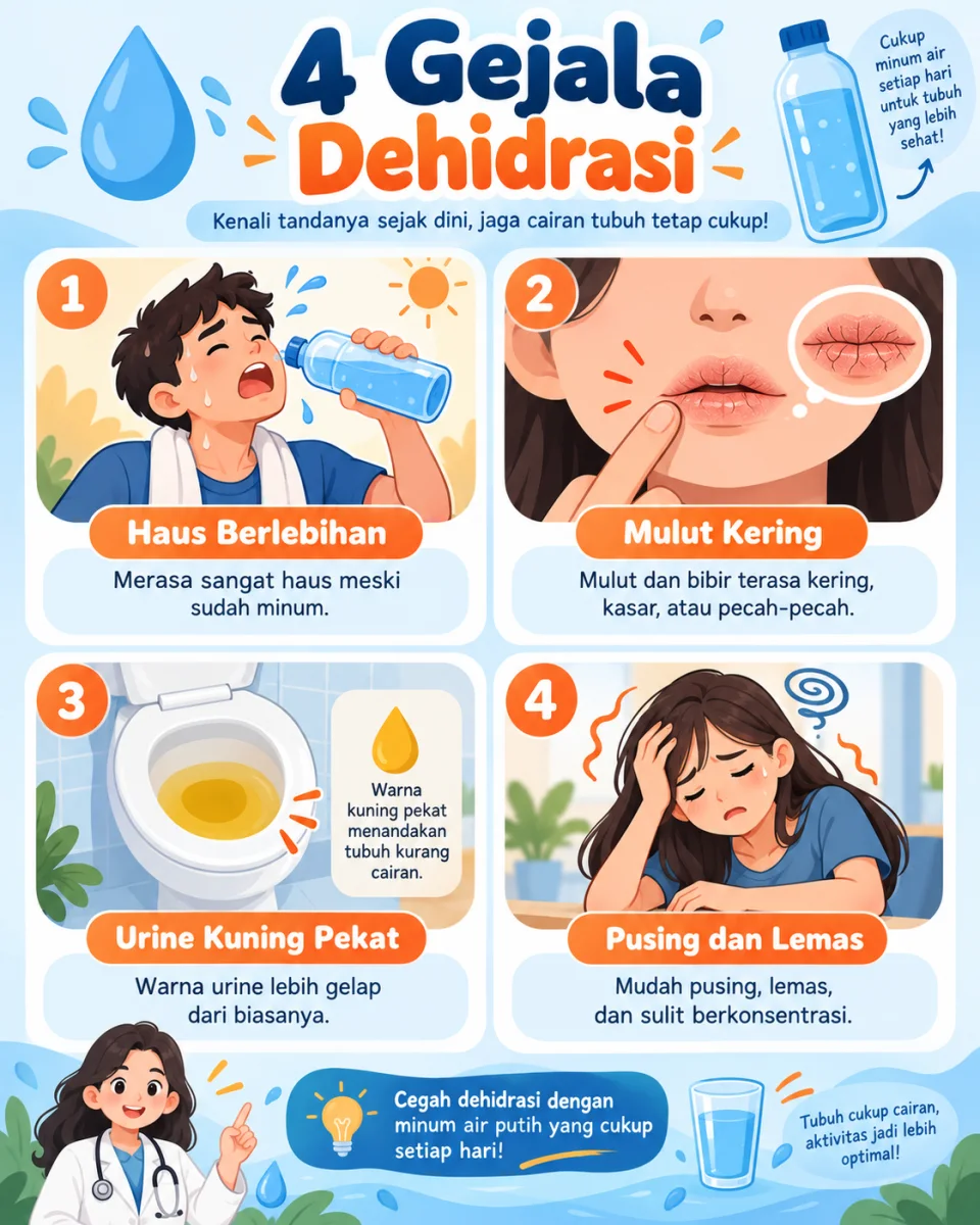 Kemenkes Imbau Masyarakat Waspadai 4 Gejala Umum Dehidrasi