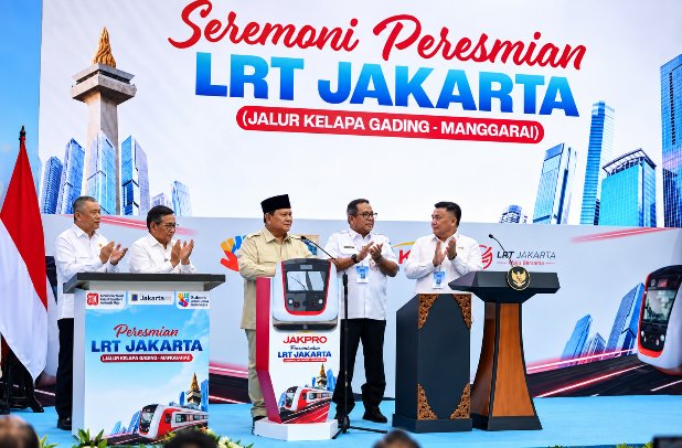 Presiden Prabowo Resmikan LRT Jalur Kelapa Gading-Manggarai, dan Tegaskan Sinergi Lintas Partai