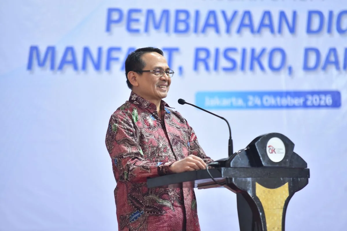 Agusman menyampaikan kuliah umum Pembiayaan Digital: Manfaat, Risiko dan Prospek di Indonesia Banking School, Jakarta, Sabtu (24/10/2026).