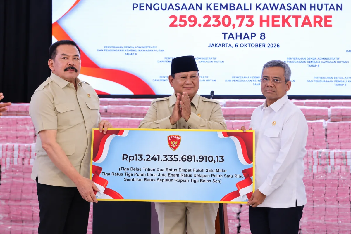 Negara Pulihkan Rp13,24 Triliun dan Kuasai Kembali 259 Ribu Hektare Kawasan Hutan