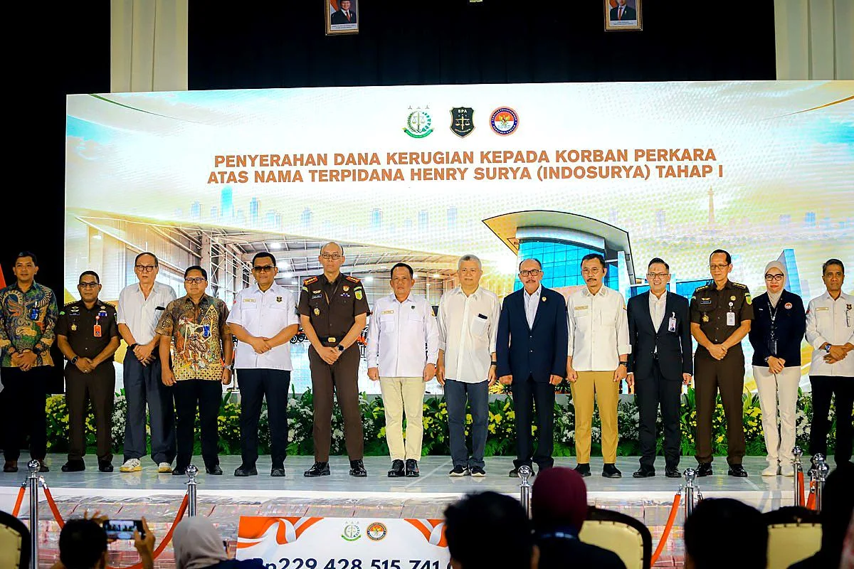 Penyaluran ganti rugi tahap I kepada korban perkara TPPU KSP Indosurya.