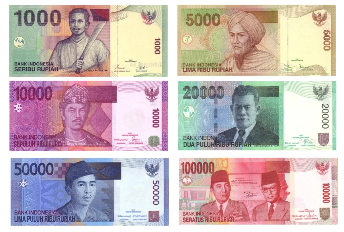 Ilustrasi pecahan uang rupiah seri lama, arsip 2009, untuk tulisan mengenai politik uang dan demokrasi ekonomi.